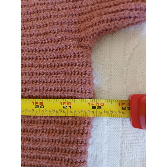 Olive + Oak Womens Sweater Pink Small Collared Tight Knit Bohemian Peasant - Picture 11 of 15